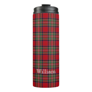 Plaid Stewart Red Green Rustic Dad Birthday Thermal Tumbler