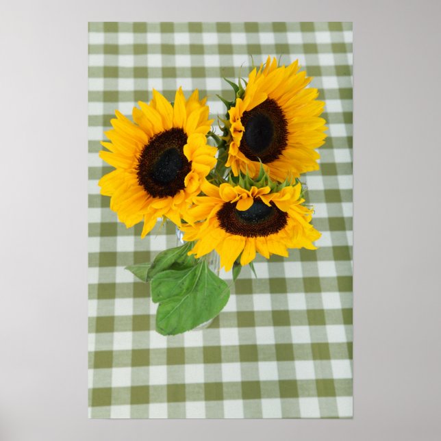 PLAID SUNFLOWER POSTER (Front)