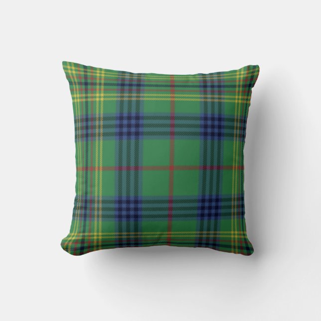 plaid tartan accent couch decorative pillow (Front)