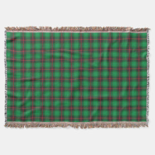 Plaid Tartan Green Traditional Scottish Trendy Throw Blanket
