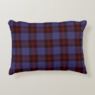  plaid tartan navy blue red decorative cushion