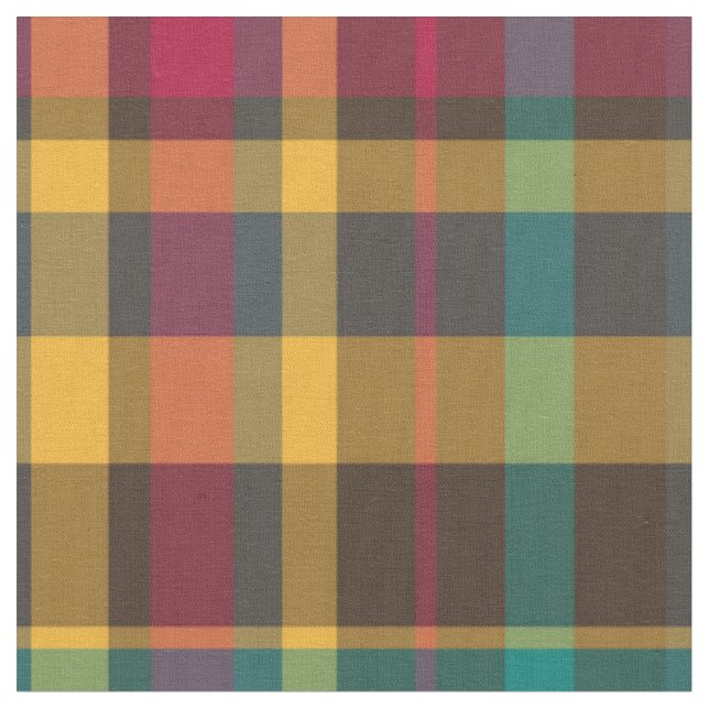 Plaid tartan pattern fabric (Close Up)