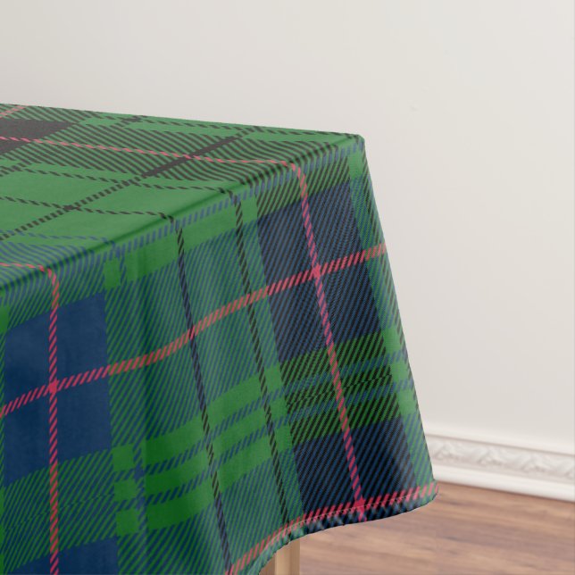 Plaid Tartan Rustic Clan Davidson Party Tablecloth (In Situ)
