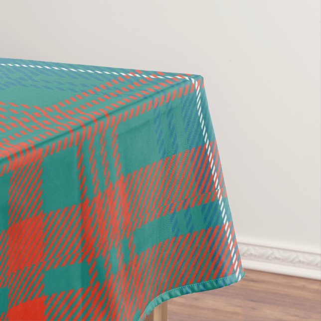 Plaid Tartan Scottish Clan Wilson Check Tablecloth (In Situ)