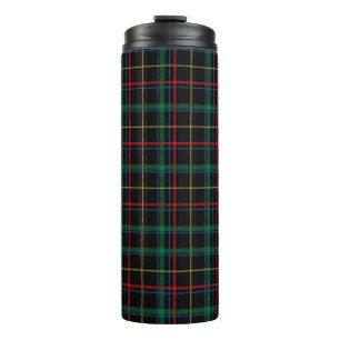 Plaid Texture with Black Background-25774 Thermal Tumbler