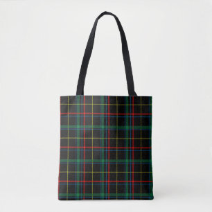 Plaid Texture with Black Background-25774 Tote Bag