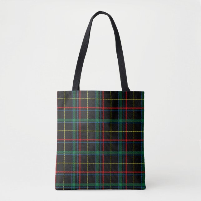 Plaid Texture with Black Background-25774 Tote Bag (Front)