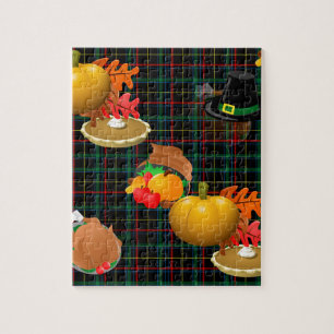 plaid thanksgiving jigsaw puzzle
