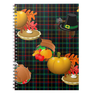 plaid thanksgiving notebook
