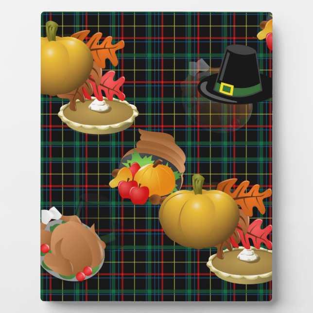 plaid thanksgiving plaque (Front)