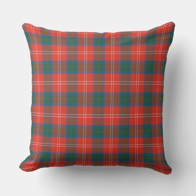Plaid Throw Pillow Chisholm Ancient Plaid Pillows (Front)