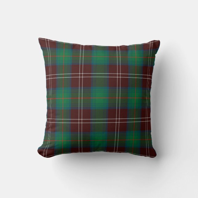 Plaid Throw Pillow Chisholm Hunting Ancient Tartan (Front)