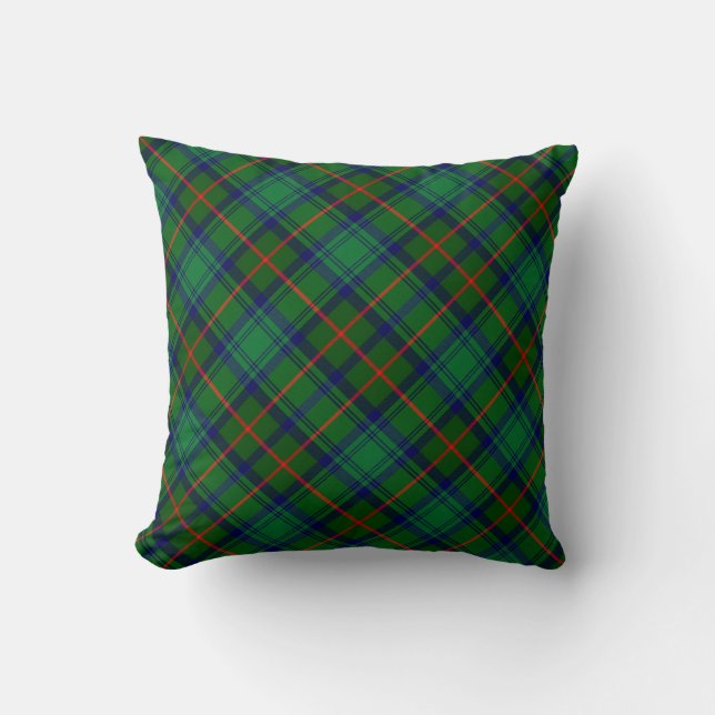 Plaid Throw Pillow Cranston Modern Tartan Pillow (Front)