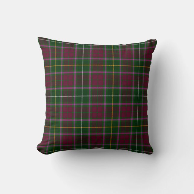 Plaid Throw Pillow Crosbie Tartan Pillow (Front)