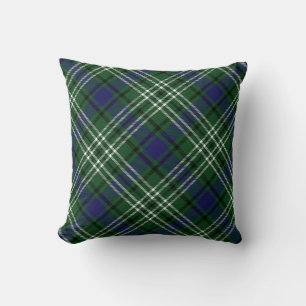 Plaid Throw Pillows Blyth Tweeside District Tartan