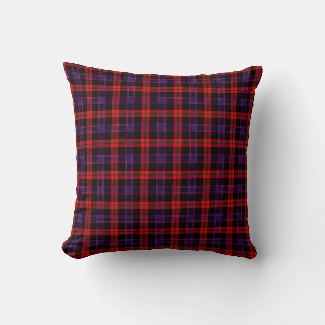 Plaid Throw Pillows Broun Modern Tartan Pillow (Front)