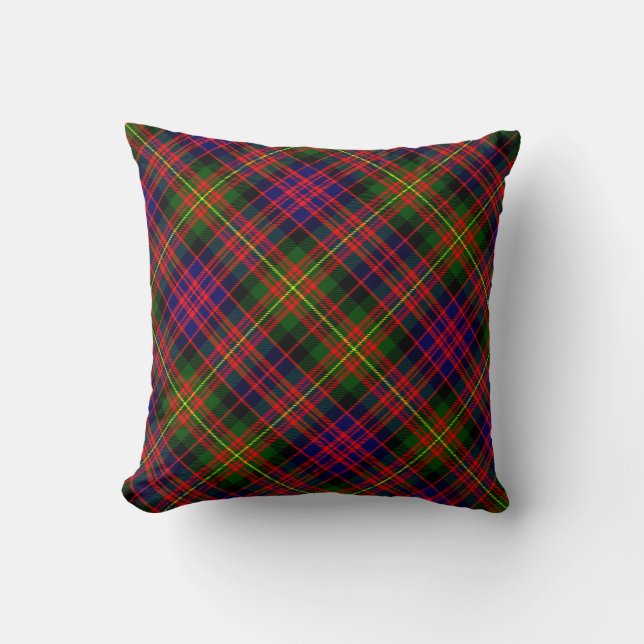 Plaid Throw Pillows Carnegie Modern Tartan Pillow (Front)