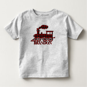 Plaid train personalised Toddler T-shirt