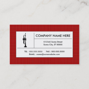 plaid trumpet business card