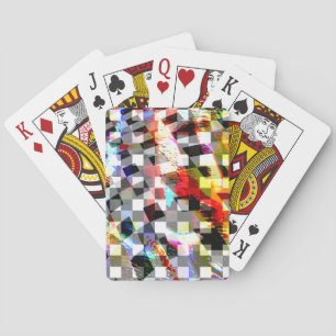 Plaid twisted under coloured spots, scandalous st playing cards