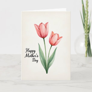 Plaid Watercolor Blossom Card