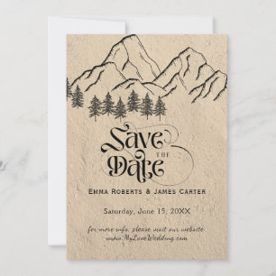Plaid Wilderness Save the Date Card