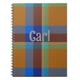 Plaid With Pattern  Notebook