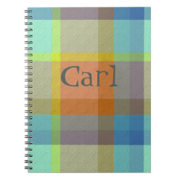 Plaid With Pattern  Notebook