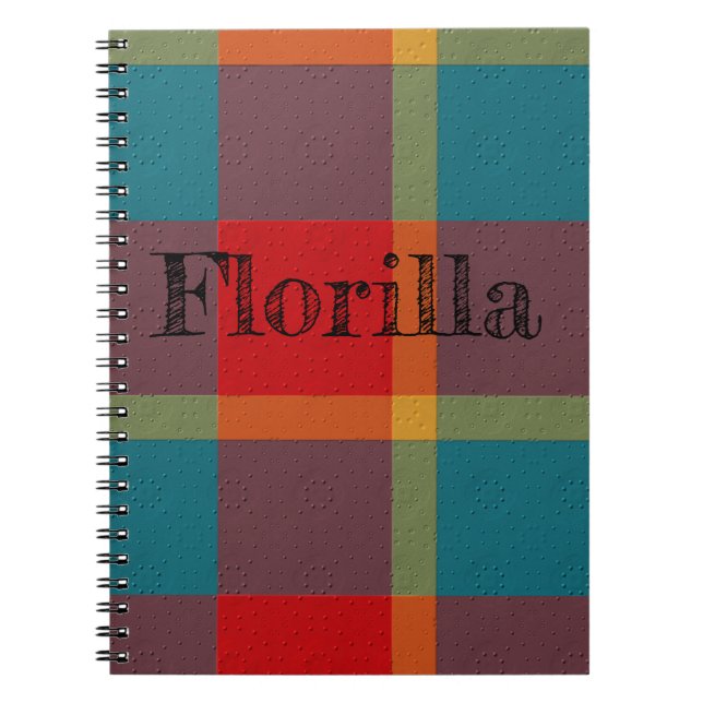 Plaid With Pattern  Notebook (Front)