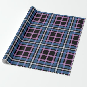 Plaid Wrapping Paper – Blue & Lavender Chequered