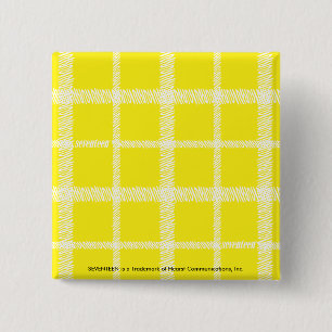 Plaid Yellow 15 Cm Square Badge