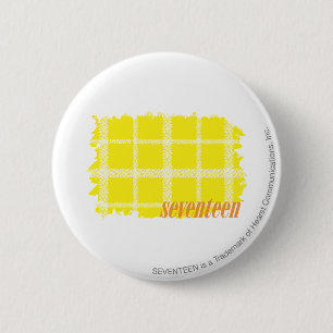 Plaid Yellow 3 6 Cm Round Badge