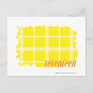 Plaid Yellow 3 Postcard