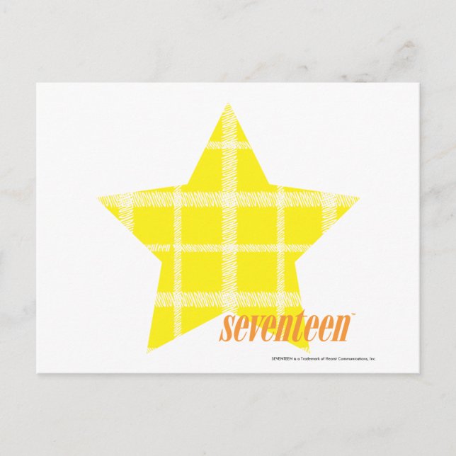 Plaid Yellow 4 Postcard (Front)