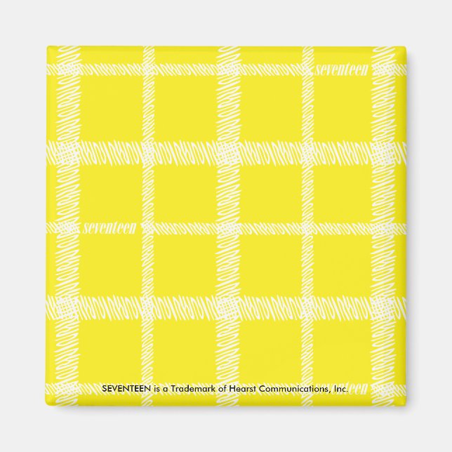 Plaid Yellow Magnet (Front)