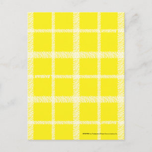 Plaid Yellow Postcard