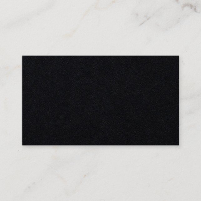 Plain 3.5" x 2" Premium 130lb Black Business Card (Front)