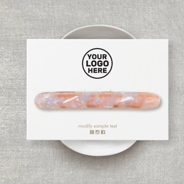 Plain Add Customize Logo Hairclip Barrette Display (Creator Uploaded)