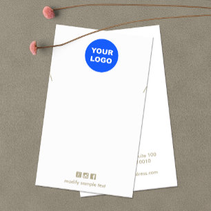 Plain Add Your Logo Necklace Bracelet Display Card