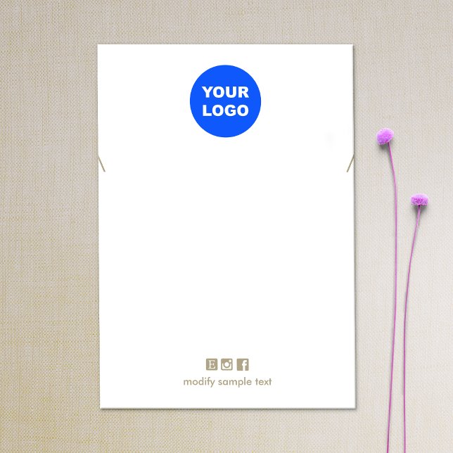 Plain Add Your Logo Necklace Bracelet Display Card (Creator Uploaded)