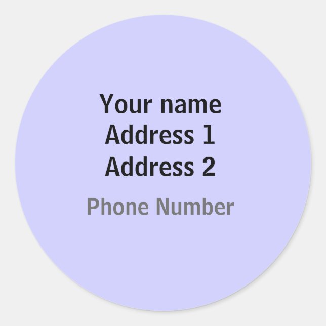 Plain Address Labels (Front)