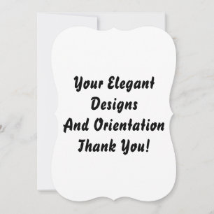 Plain And Blank Simple Wedding Invitation