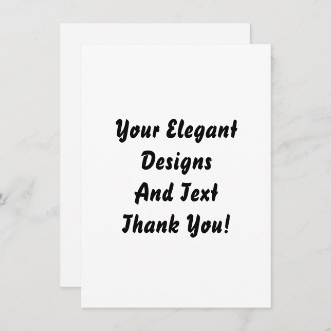 Plain And Blank Wedding And Party Invitation Card (Front/Back)