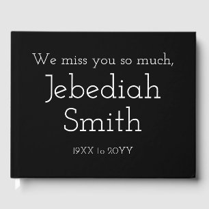 Plain and Minimalist Memorial Guestbook