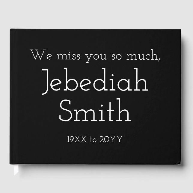 Plain and Minimalist Memorial Guestbook (Front)