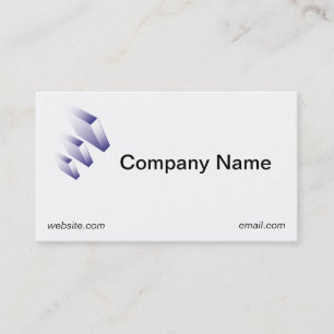 Plain and Simple Logo Blue Business Card