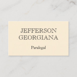 Plain and Simple Paralegal Business Card