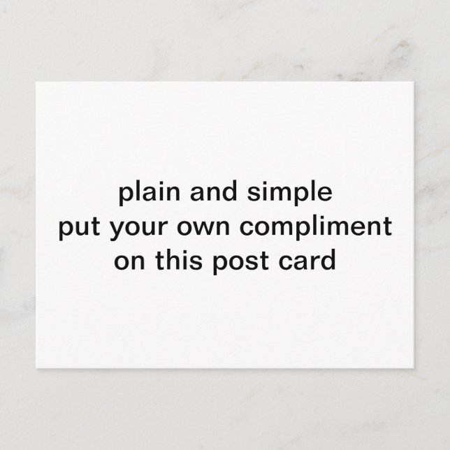 plain and simple postcard (Front)