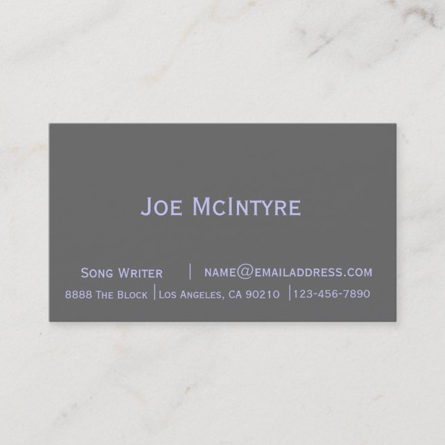 Plain and simple two tone business card (Front)
