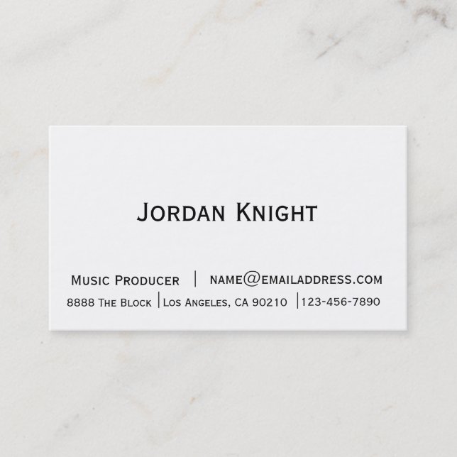 Plain and simple two tone business card (Front)